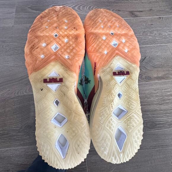 Nike x Mimi Plange LeBron 18 Low "Daughters" Sneakers Roses Teal Mens Sz 8.5 - Picture 14 of 16